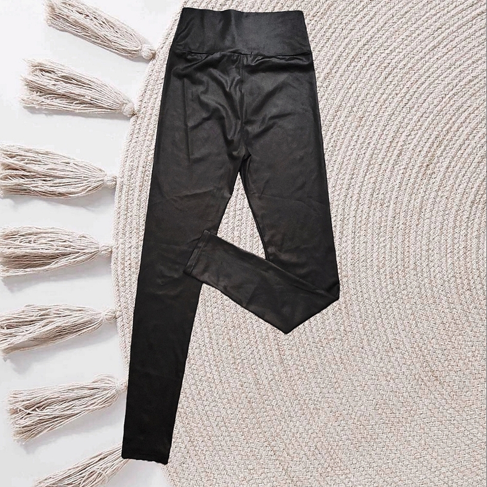 Faux Leather High Rise Spandex Leggings